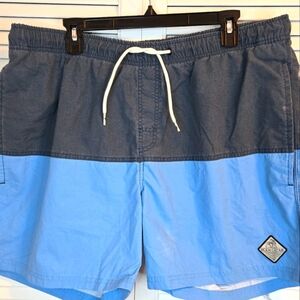 Body Glove Color Block Bio Wash Volley Swim Shorts Swimsuit Blue NWT XL 36" 17L